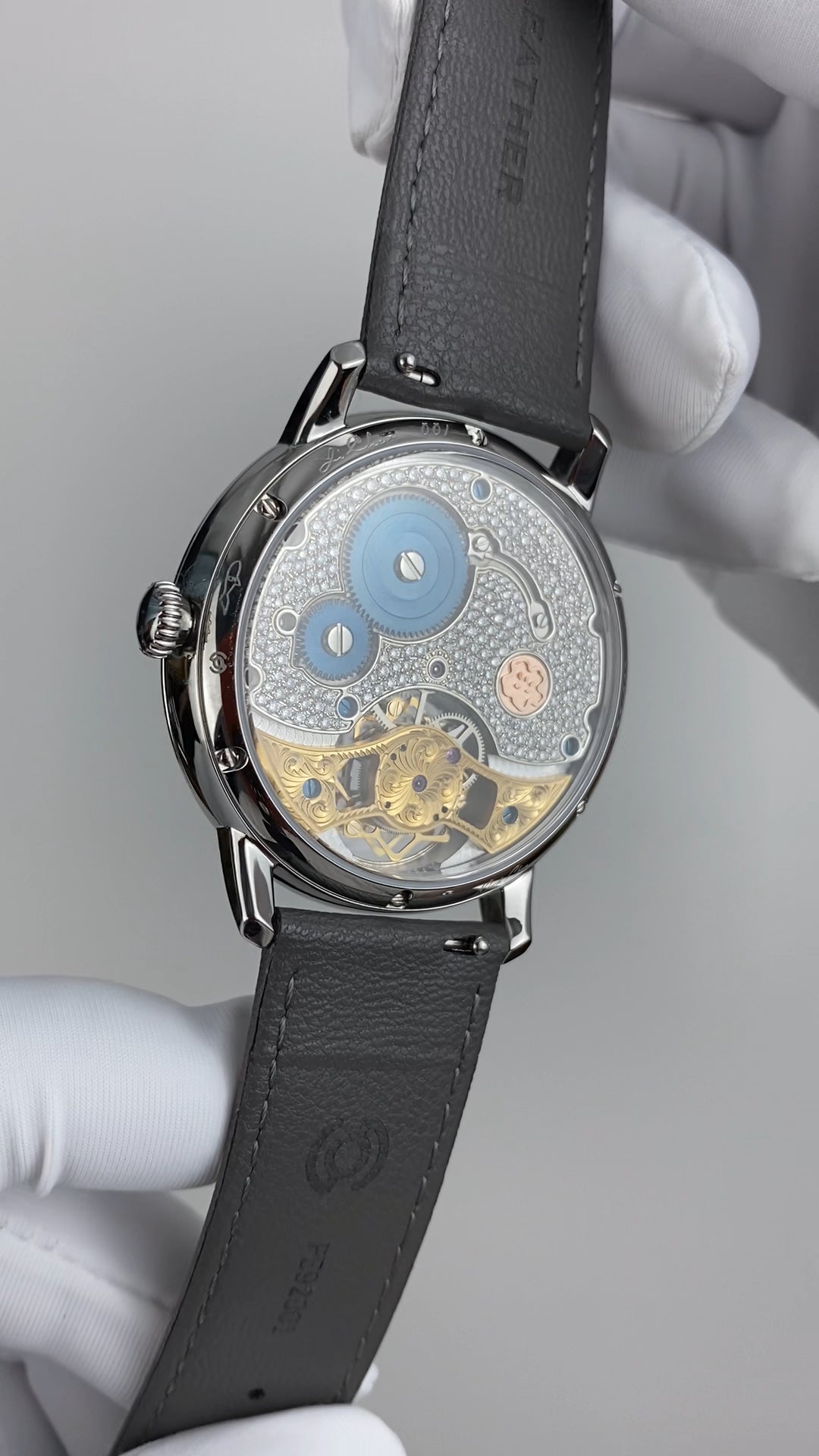 Ji Chen 001 · gem-set & engraved back · meteorite dial