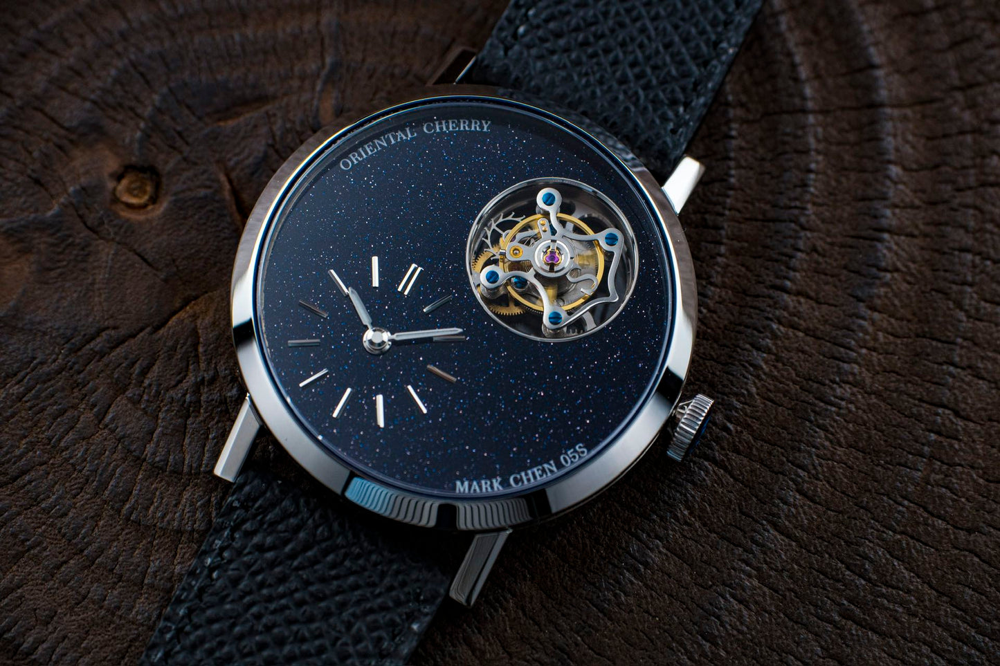 Mark Chen 05S · flat crystal · blue goldstone