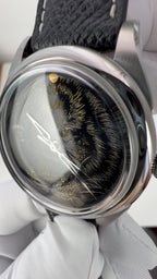 Tiger · Qiāng Jīn gold-inlay lacquer dial