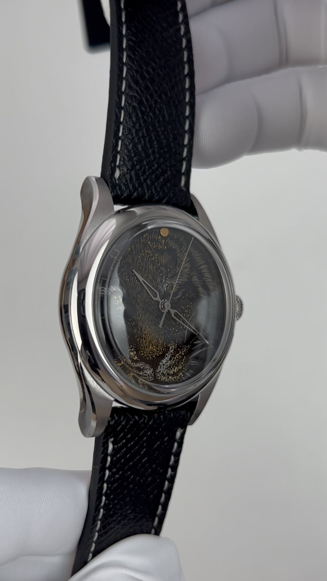 Tiger · Qiangjin gold-inlay lacquer dial