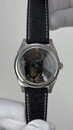 Tiger · Qiāng Jīn gold-inlay lacquer dial