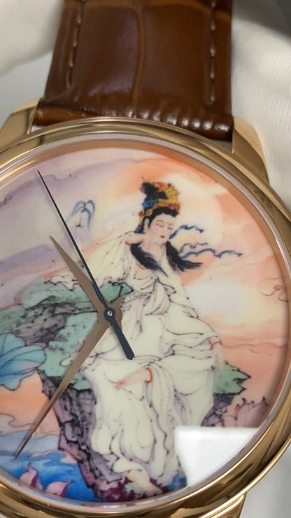 Guān Yīn · enamel (搪瓷) dial · no logo