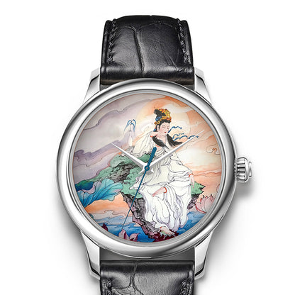 Guān Yīn · enamel (搪瓷) dial · no logo