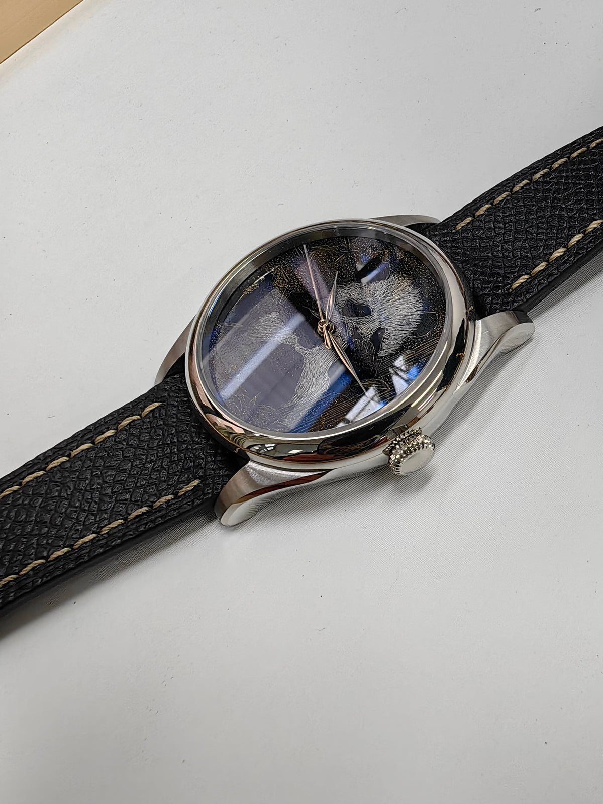 Panda · Qiāng Jīn gold-inlay lacquer dial