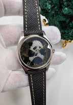 Panda · Qiāng Jīn gold-inlay lacquer dial