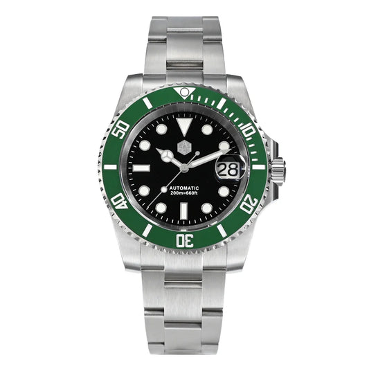 SN0017 · green bezel black dial