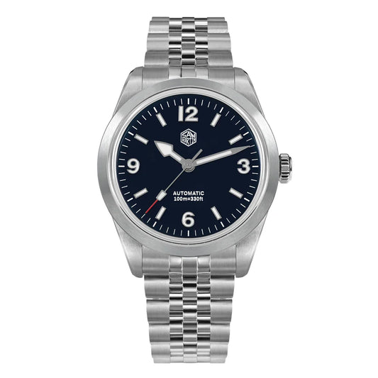 SN0107 · PT5000 · plain blue · 38 mm