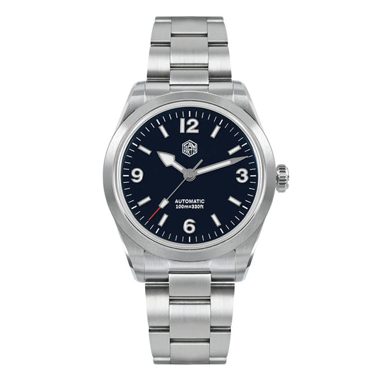 SN0107 · NH35A · plain blue · 38 mm