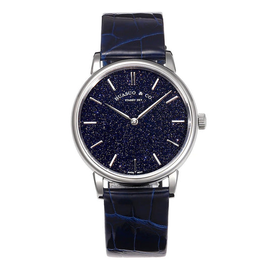 H003 · blue goldstone dial