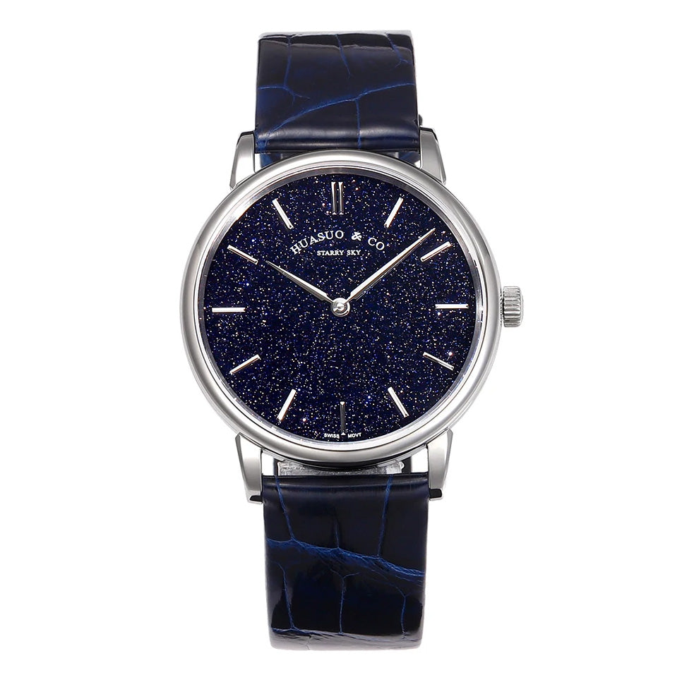 H003 · deep blue aventurine dial