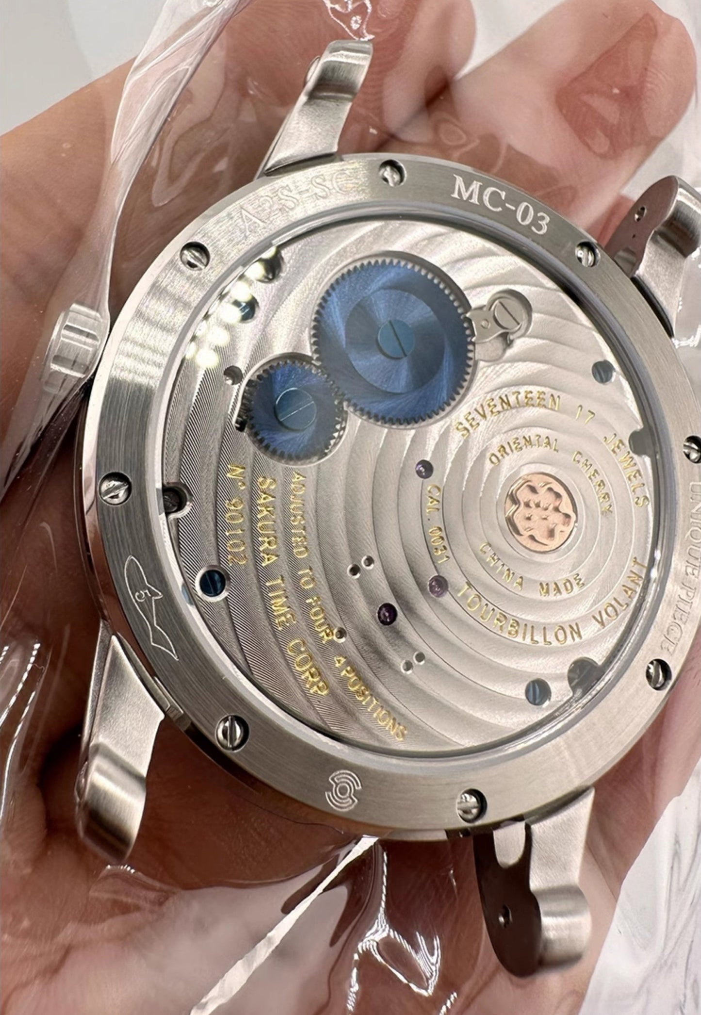 Mark Chen 03 · ripple case back · thermal-blue gears