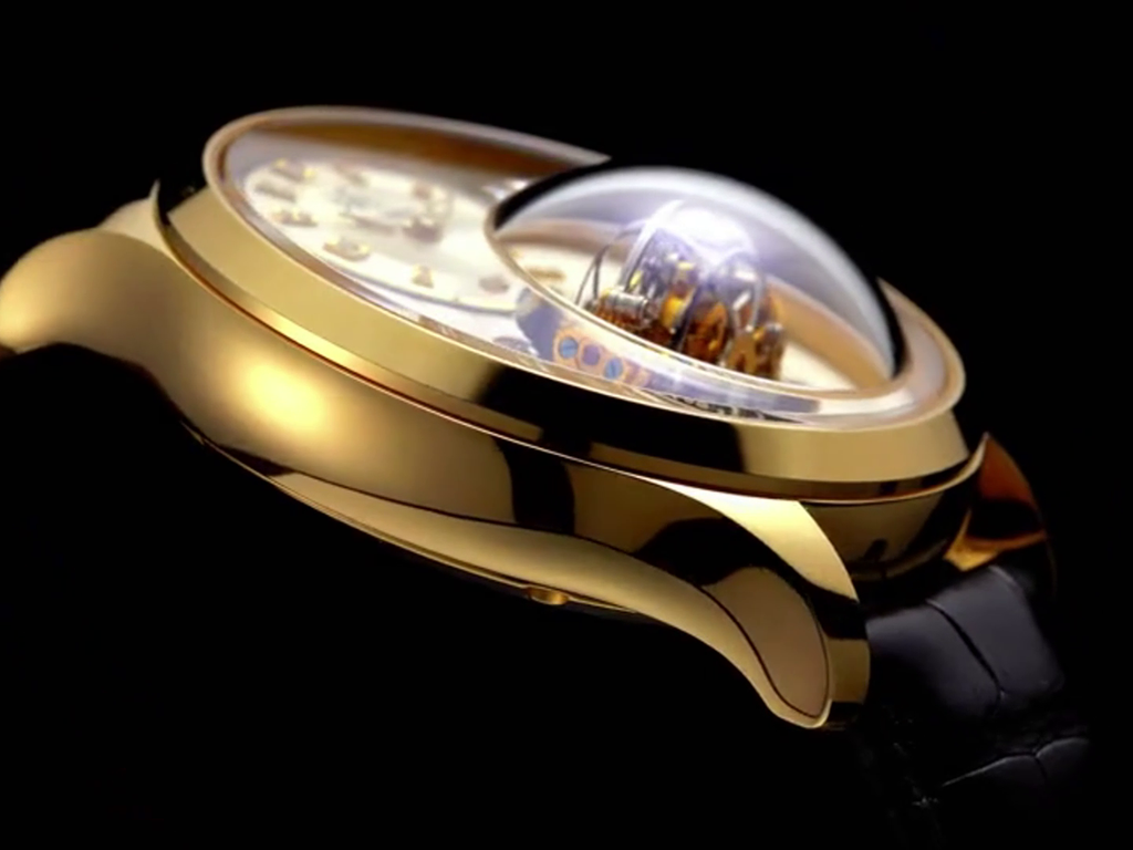 Globe Tourbillon · dual-axis · 18K gold case