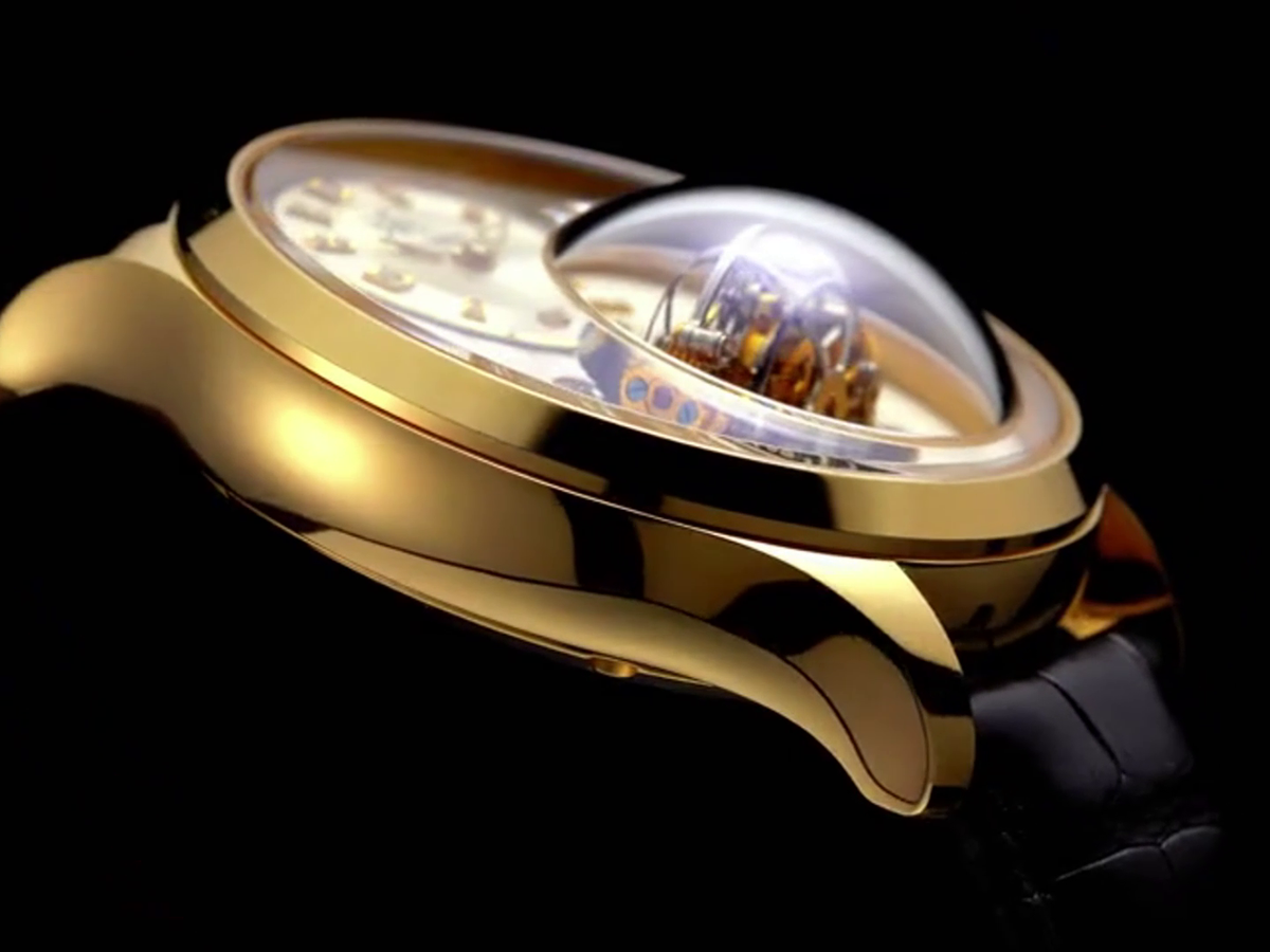 Globe Tourbillon · dual-axis · 18K gold case