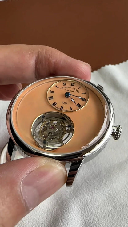 Mark Chen 02N · mother-of-pearl dial · engraved back
