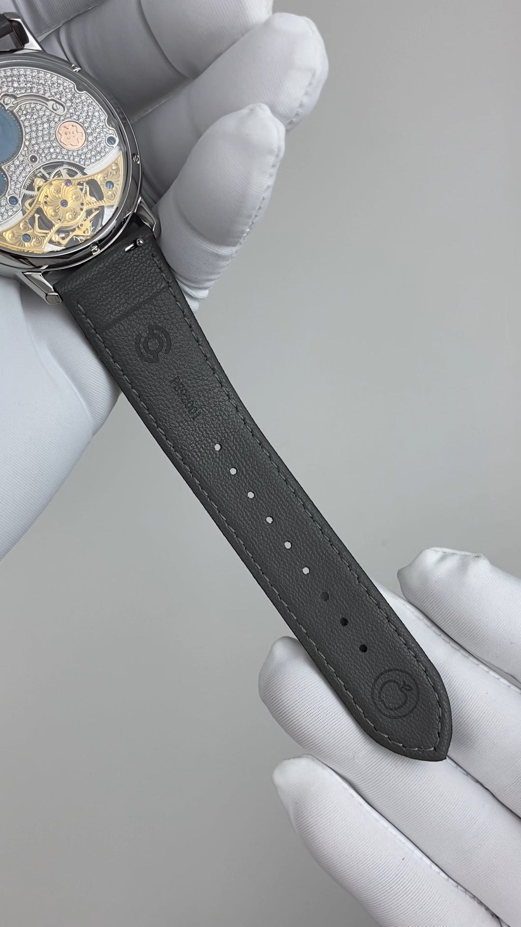 Ji Chen 001 · gem-set & engraved back · meteorite dial