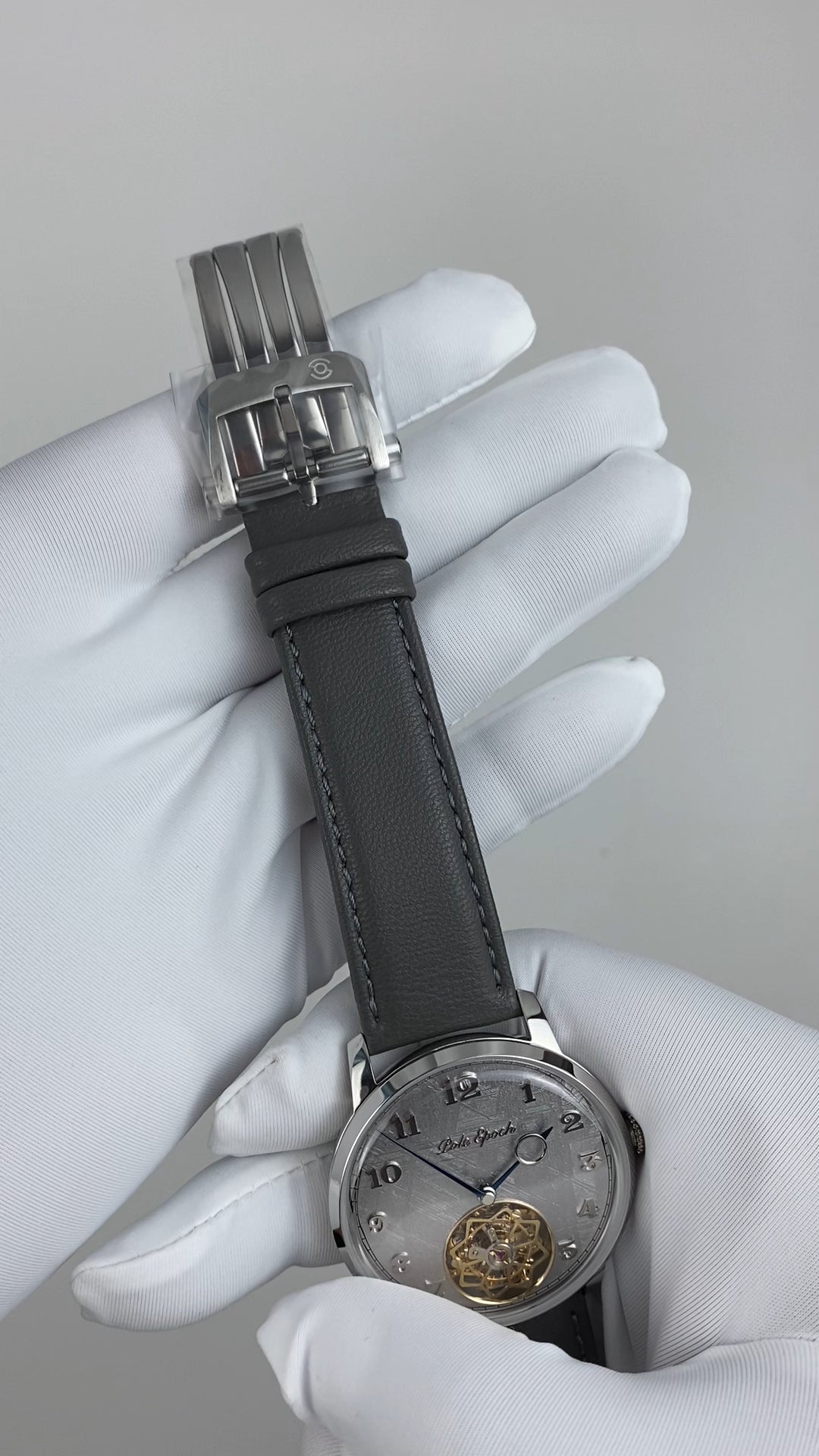 Ji Chen 001 · gem-set & engraved back · meteorite dial