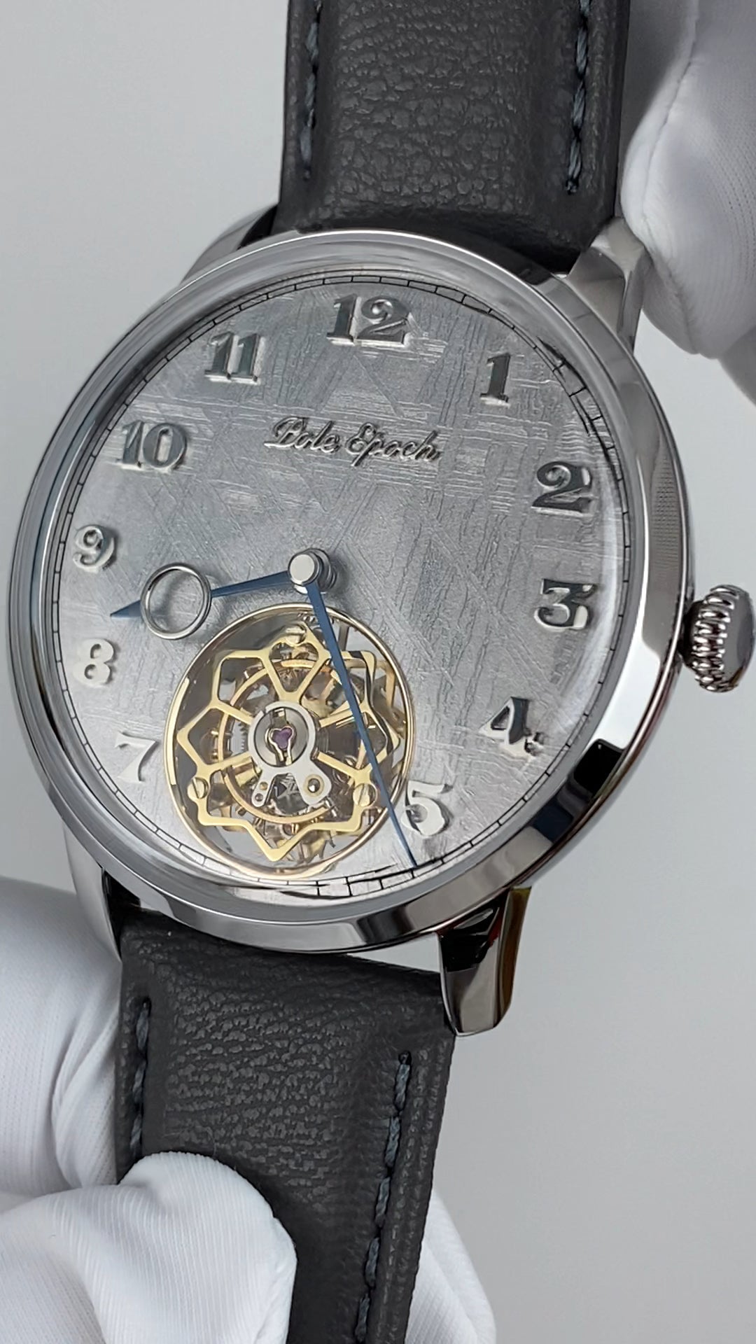 Ji Chen 001 · gem-set & engraved back · meteorite dial