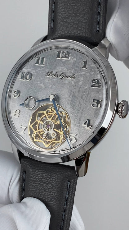 Ji Chen 001 · gem-set & engraved back · meteorite dial