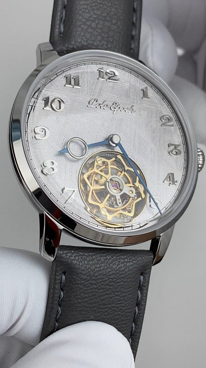 Ji Chen 001 · gem-set & engraved back · meteorite dial