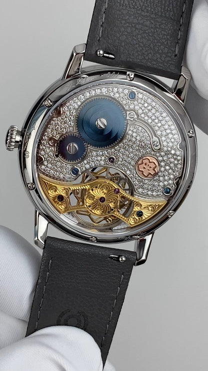 Ji Chen 001 · gem-set & engraved back · meteorite dial