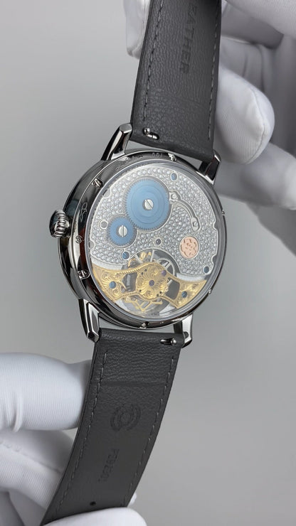 Ji Chen 001 · gem-set & engraved back · meteorite dial