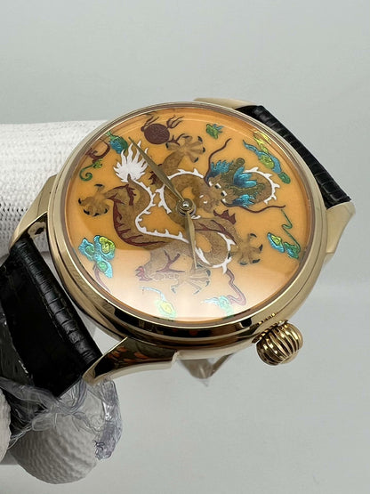 [Pre-owned] Beijing Watch Loong Enamel Dial 18K Gold Case and Buckle