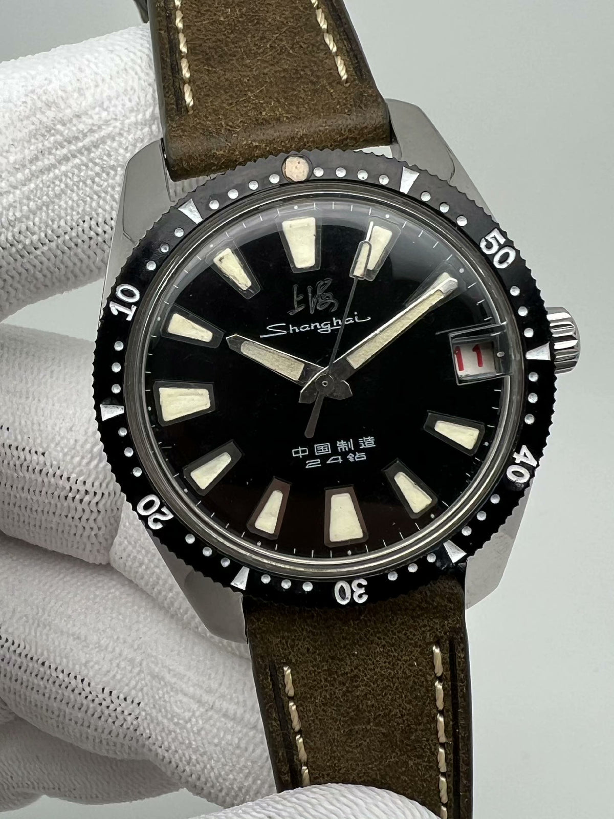 [Pre-owned] Shanghai Watch Made in 1971 for Military Use 37 mm Diameter Automatic