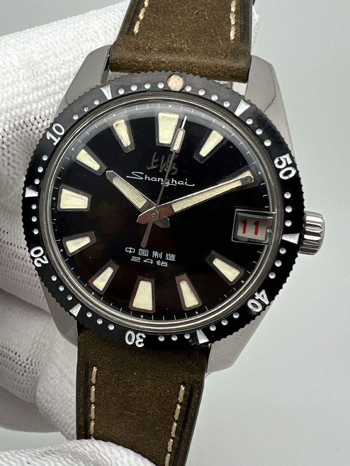 [Pre-owned] Shanghai Watch Made in 1971 for Military Use 37 mm Diameter Automatic