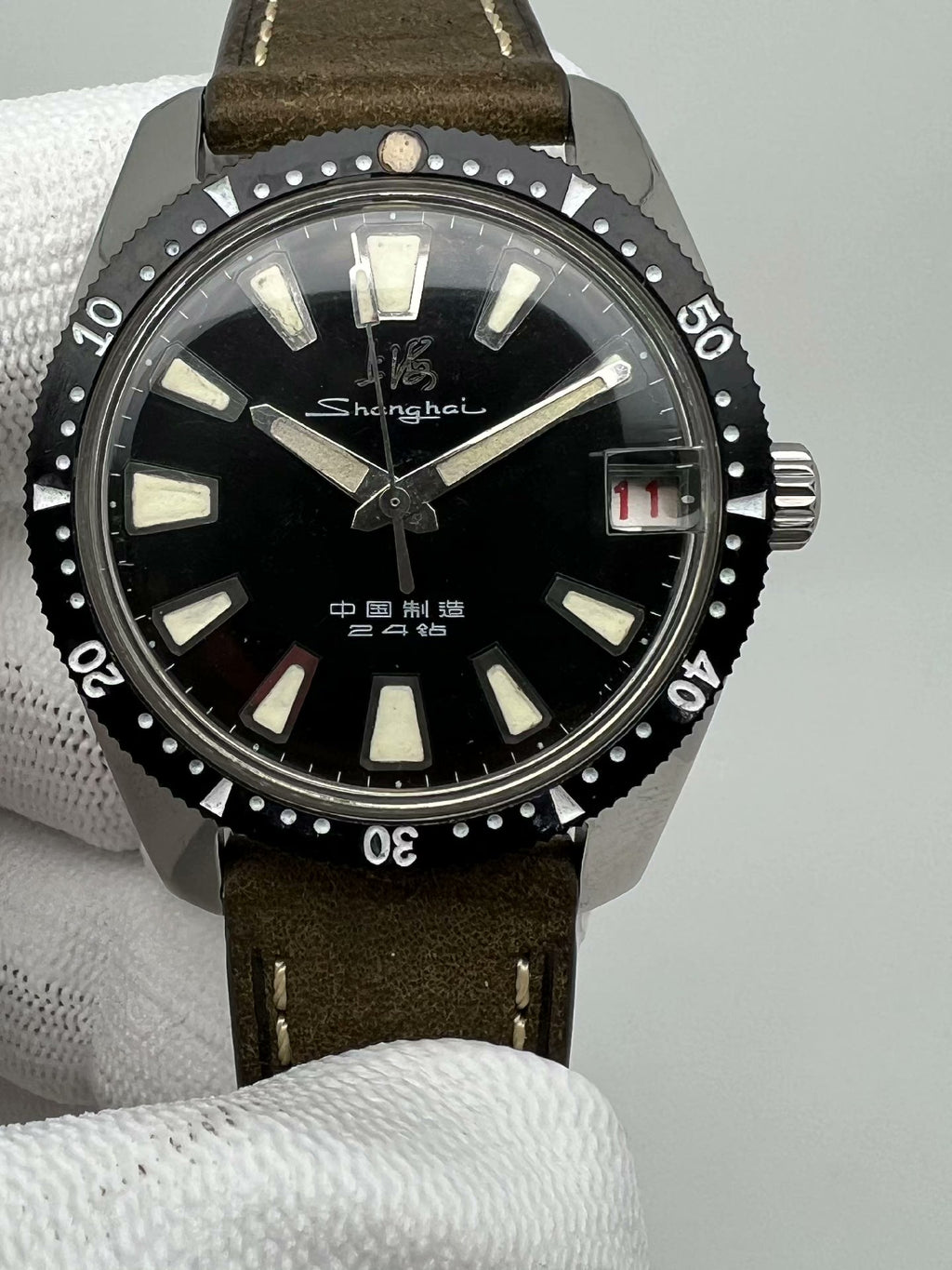 [Pre-owned] Shanghai Watch Made in 1971 for Military Use 37 mm Diameter Automatic