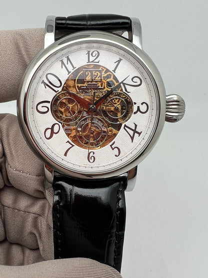 [Pre-owned] Beijing Watch Skeleton Grand Date Day of the Week Month 24-Hour 42.5 MM
