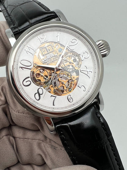 [Pre-owned] Beijing Watch Skeleton Grand Date Day of the Week Month 24-Hour 42.5 MM