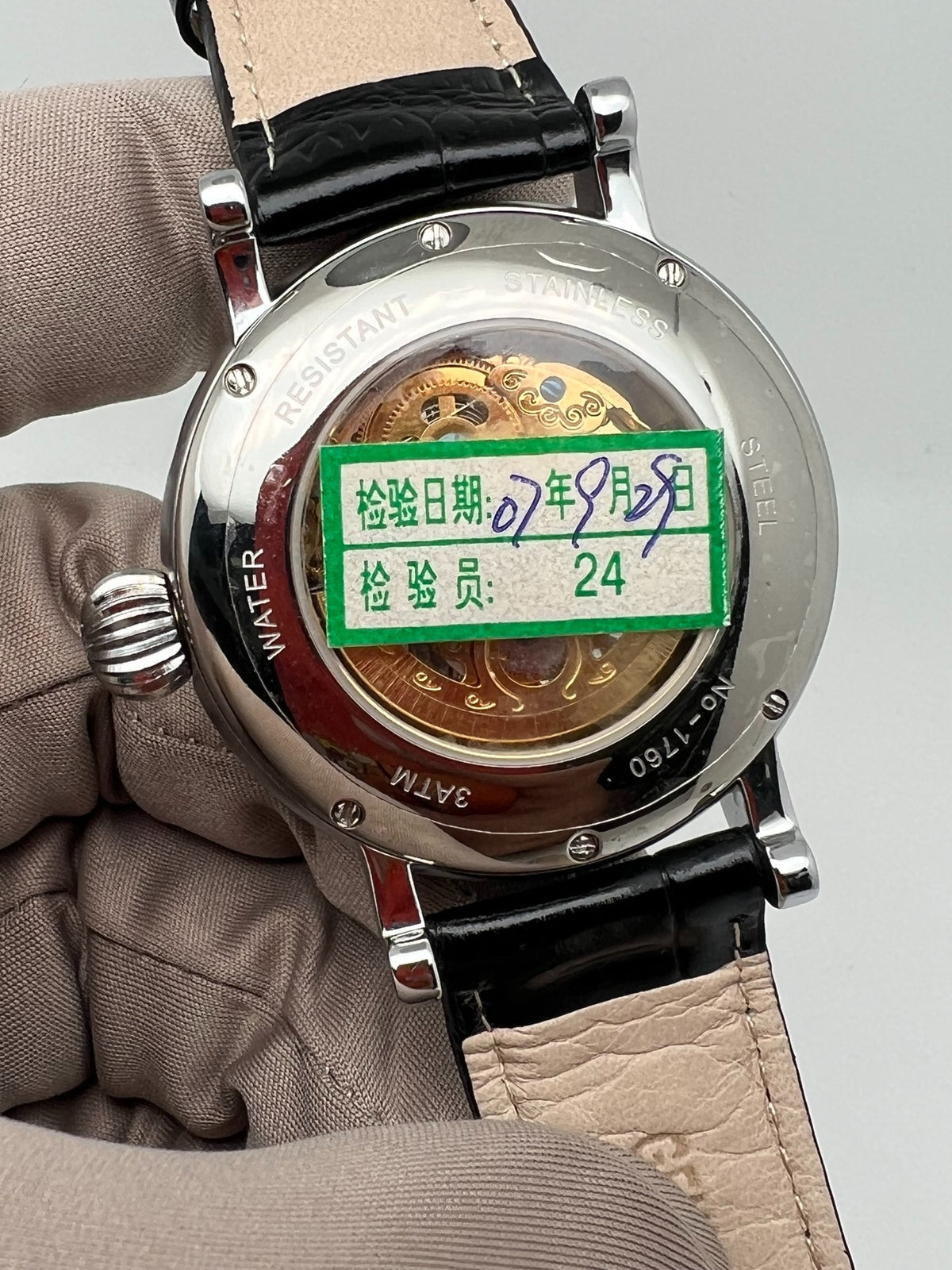 [Pre-owned] Beijing Watch Skeleton Grand Date Day of the Week Month 24-Hour 42.5 MM