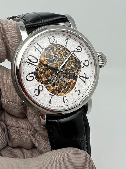 [Pre-owned] Beijing Watch Skeleton Grand Date Day of the Week Month 24-Hour 42.5 MM