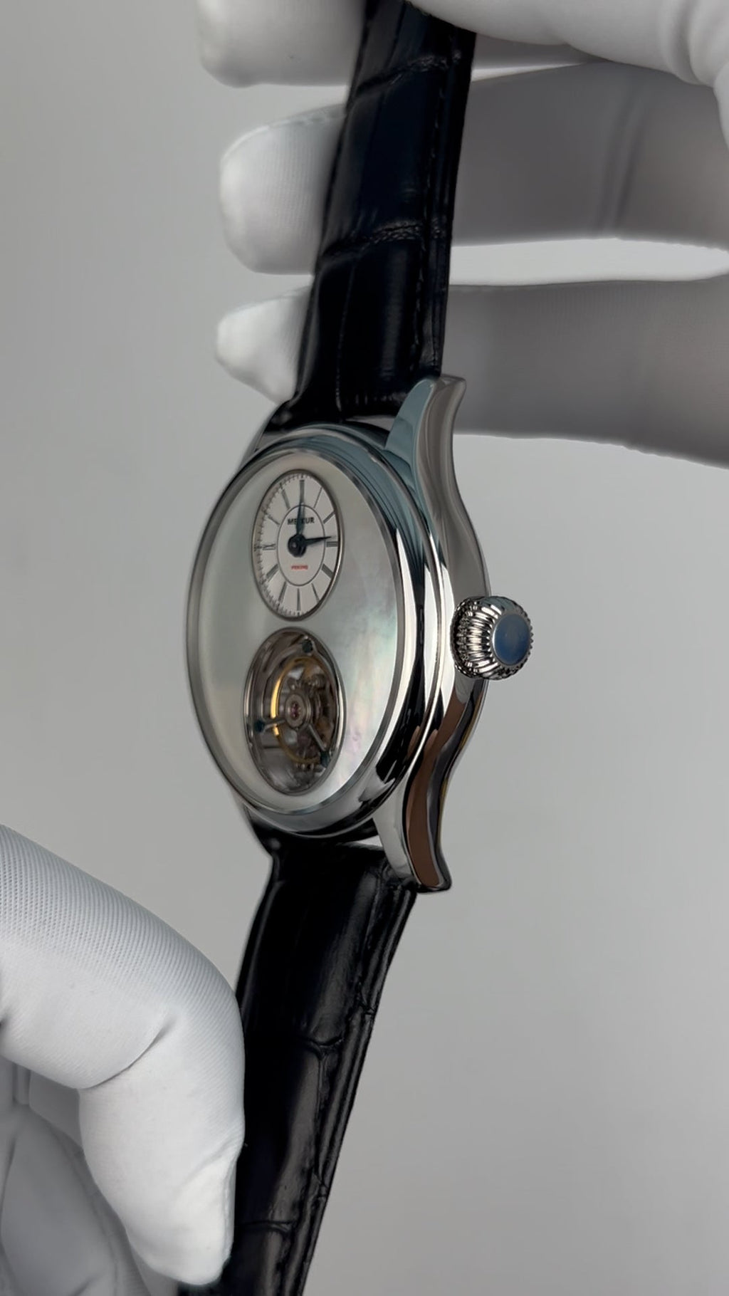 Tourbillon · white mother-of-pearl