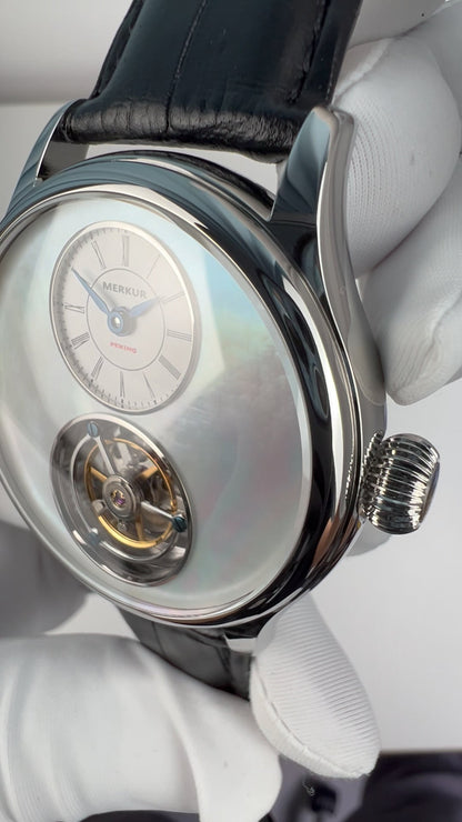 Tourbillon · white mother-of-pearl
