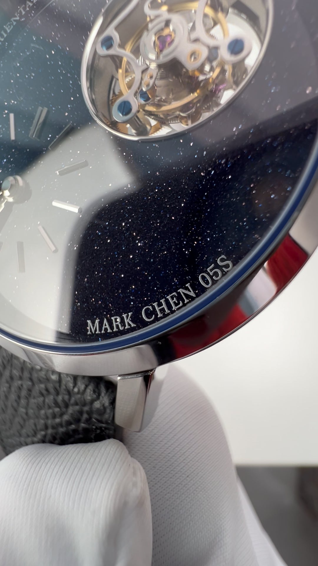 Mark Chen 05S · flat crystal · blue goldstone