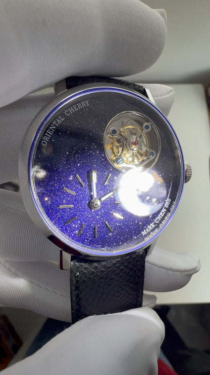 Mark Chen 05S · flat crystal · blue goldstone
