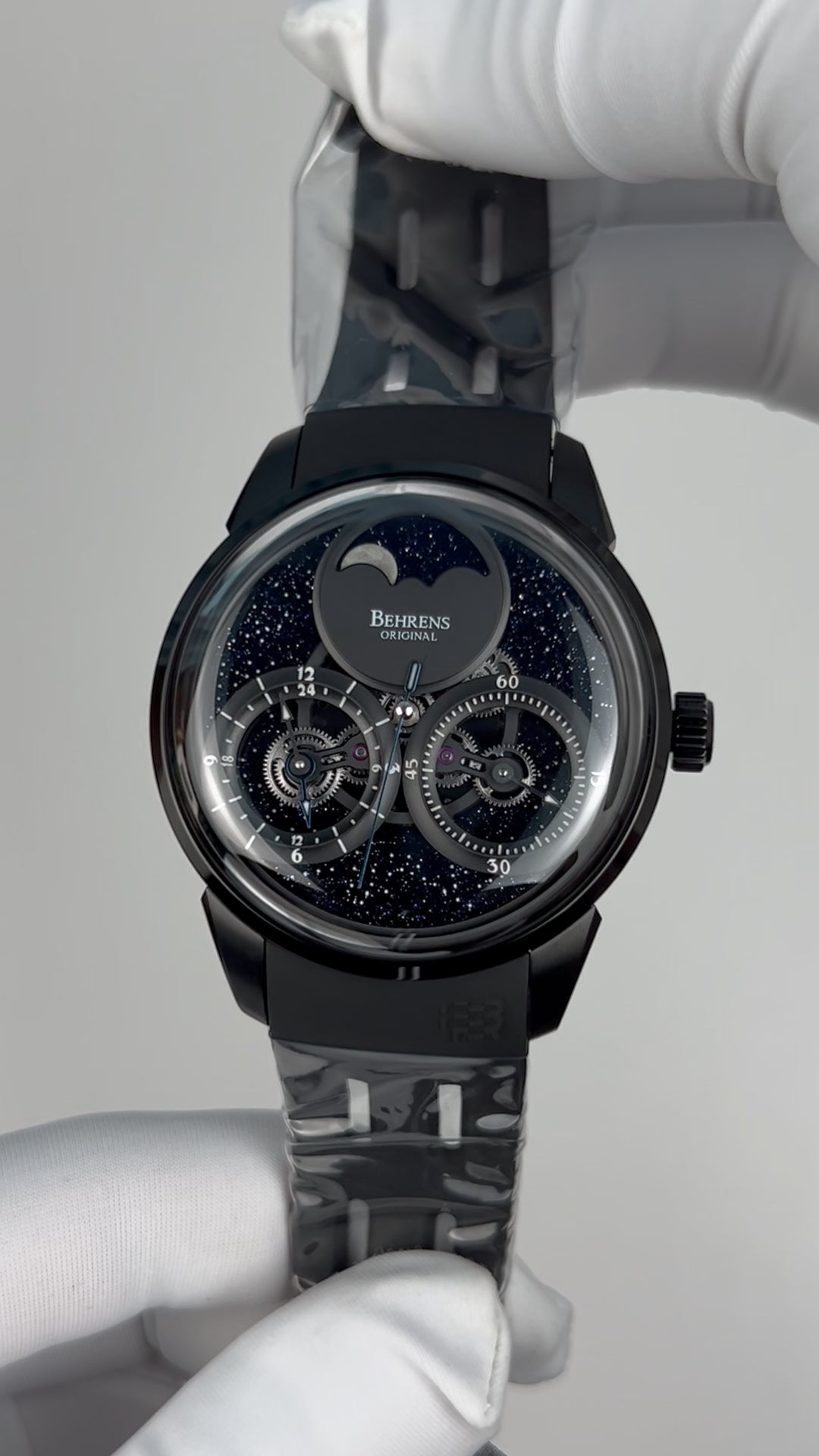 Consteller · Blue goldstone dial; Rubber strap