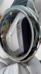 Rooster · Qiāng Jīn gold-inlay lacquer dial