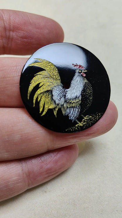 Rooster · engraved lacquer dial