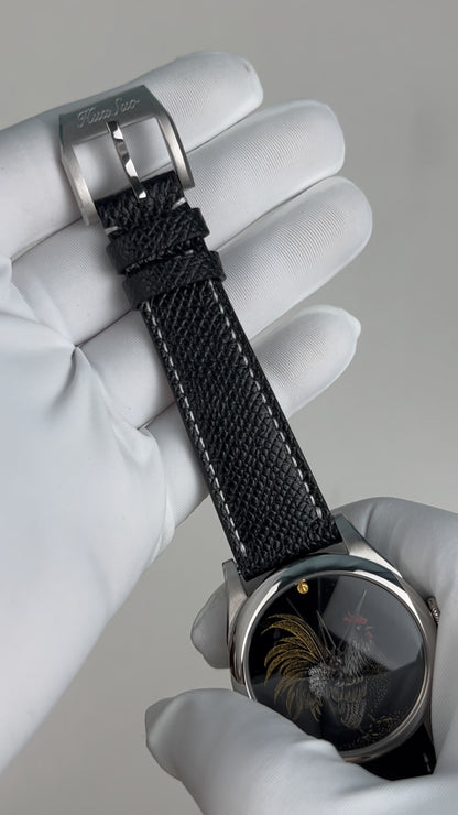 Rooster · Qiangjin gold-inlay lacquer dial