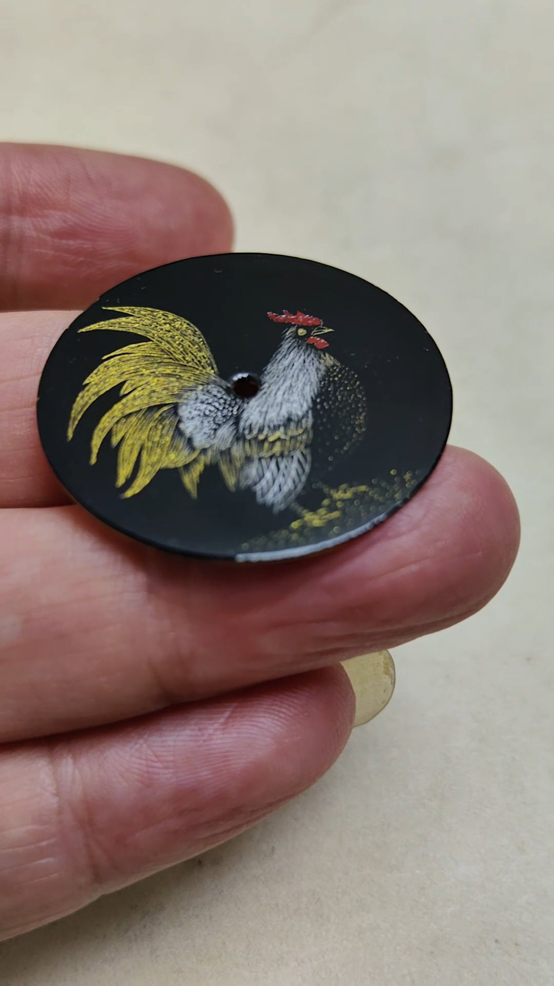 Rooster · engraved lacquer dial