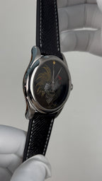 Rooster · Qiāng Jīn gold-inlay lacquer dial