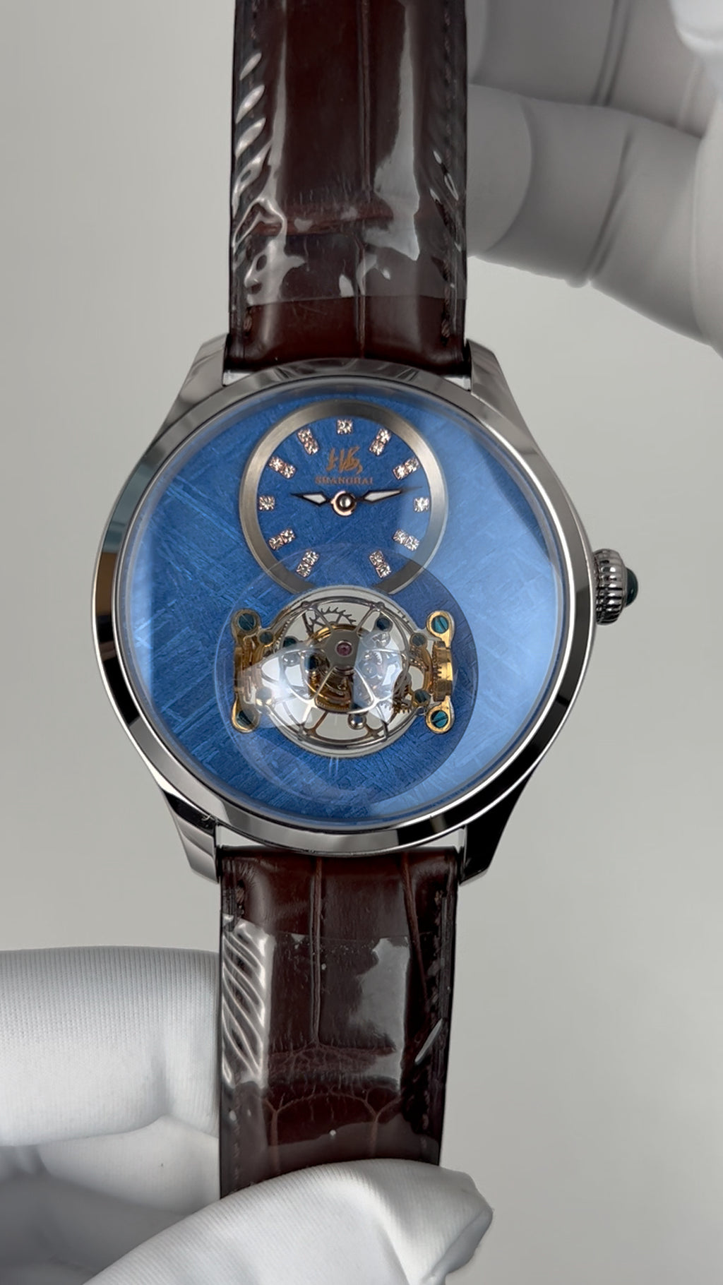 [Pre-owned] Globe Tourbillon · meteorite dial · 18K white gold case · stainless steel caseback