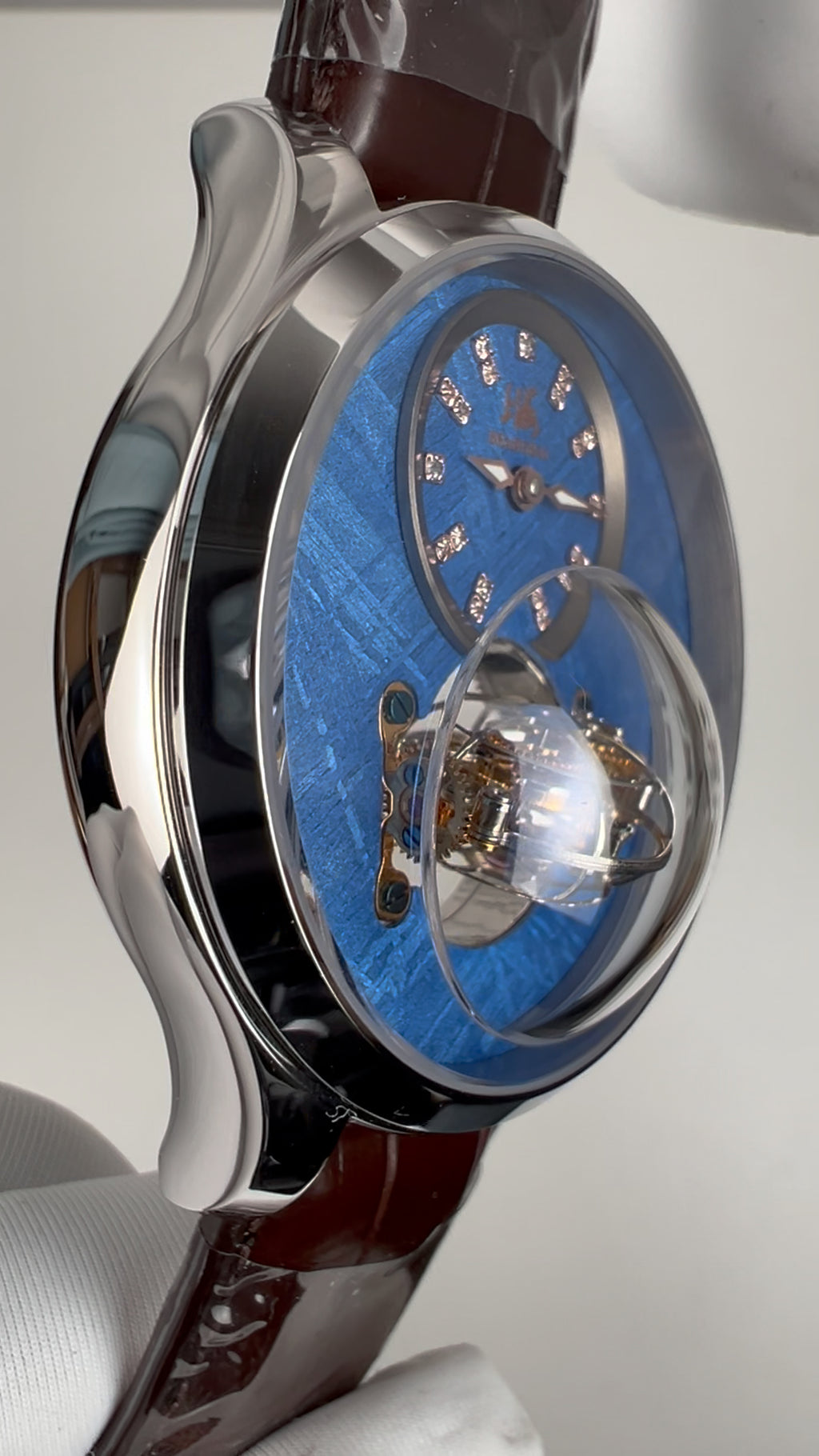 [Pre-owned] Globe Tourbillon · meteorite dial · 18K white gold case · stainless steel caseback