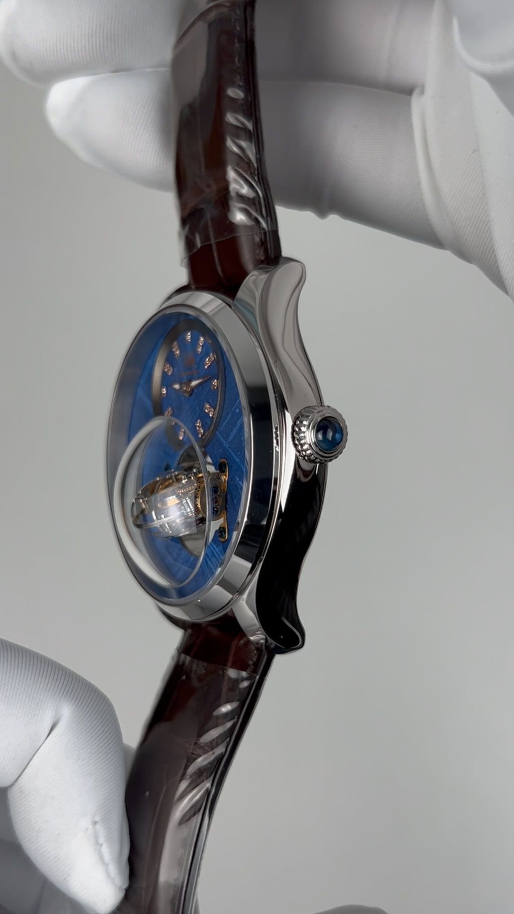 [Pre-owned] Globe Tourbillon · meteorite dial · 18K white gold case · stainless steel caseback