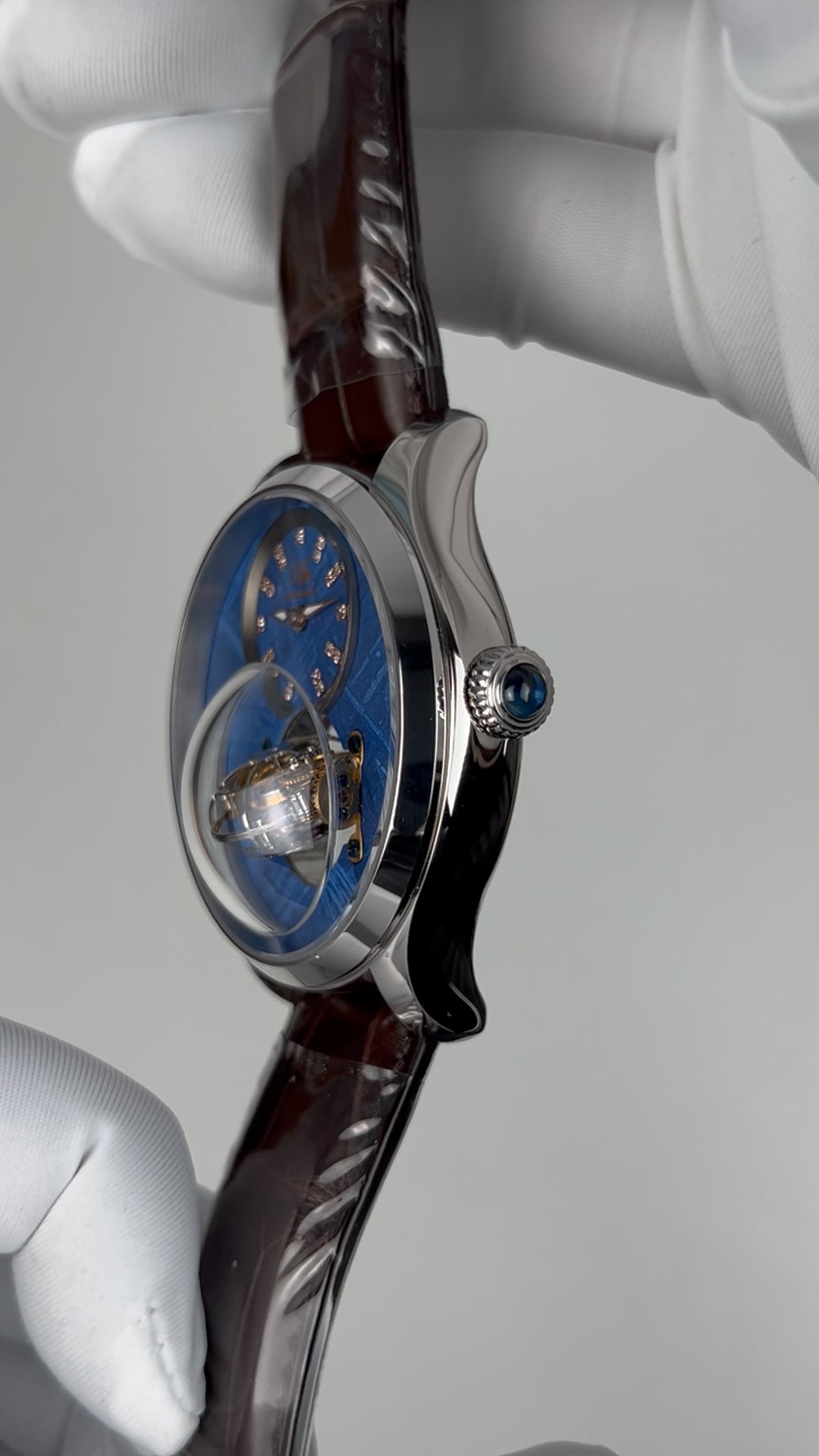 [Pre-owned] Globe Tourbillon · meteorite dial · 18K white gold case · stainless steel caseback
