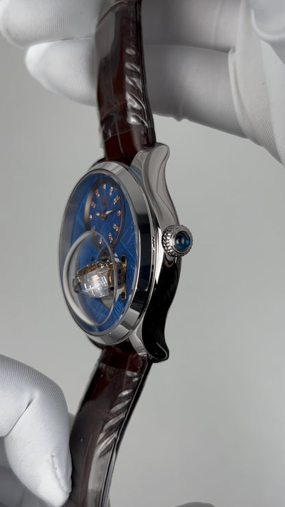 [Pre-owned] Globe Tourbillon · meteorite dial · 18K white gold case · stainless steel caseback