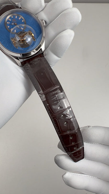 [Pre-owned] Globe Tourbillon · meteorite dial · 18K white gold case · stainless steel caseback