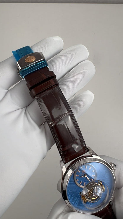 [Pre-owned] Globe Tourbillon · meteorite dial · 18K white gold case · stainless steel caseback